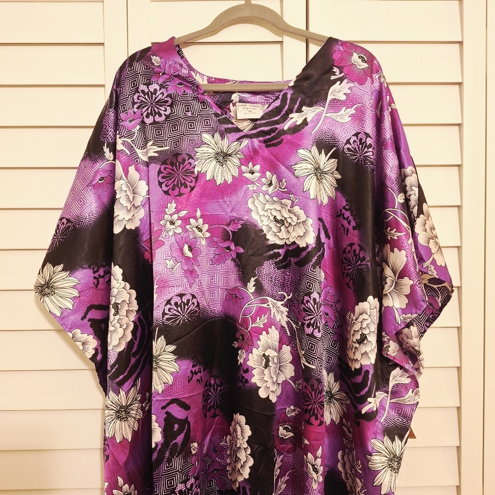 Gold‎ Coast Purple Floral Caftan (MB)